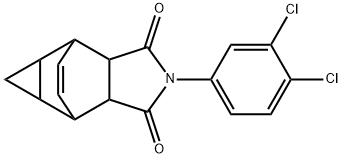 4-(3,4-dichlorophenyl)-4-azatetracyclo[5.3.2.0~2,6~.0~8,10~]dodec-11-ene-3,5-dione Struktur