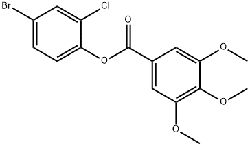 4-bromo-2-chlorophenyl 3,4,5-trimethoxybenzoate Struktur