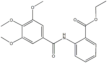 ethyl 2-[(3,4,5-trimethoxybenzoyl)amino]benzoate Struktur