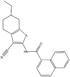 N-(3-cyano-6-ethyl-4,5,6,7-tetrahydro-1-benzothien-2-yl)-1-naphthamide Struktur