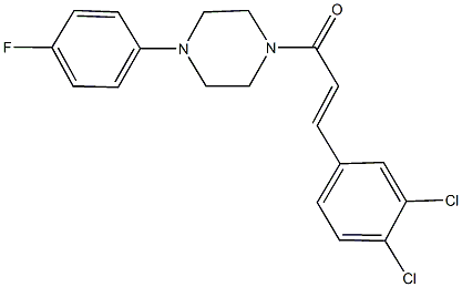 1-[3-(3,4-dichlorophenyl)acryloyl]-4-(4-fluorophenyl)piperazine Struktur