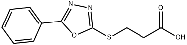 3-[(5-phenyl-1,3,4-oxadiazol-2-yl)sulfanyl]propanoic acid Struktur