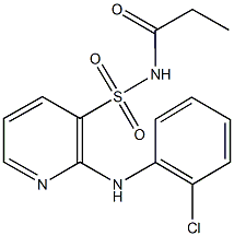 2-(2-chloroanilino)-N-propionyl-3-pyridinesulfonamide Struktur