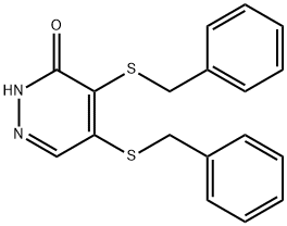 4,5-bis(benzylsulfanyl)-3(2H)-pyridazinone Struktur