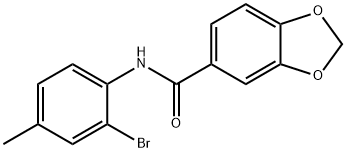 N-(2-bromo-4-methylphenyl)-1,3-benzodioxole-5-carboxamide Struktur