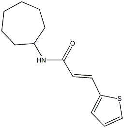 N-cycloheptyl-3-(2-thienyl)acrylamide Struktur