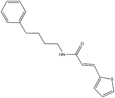 N-(4-phenylbutyl)-3-(2-thienyl)acrylamide Struktur