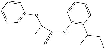 N-(2-sec-butylphenyl)-2-phenoxypropanamide Struktur