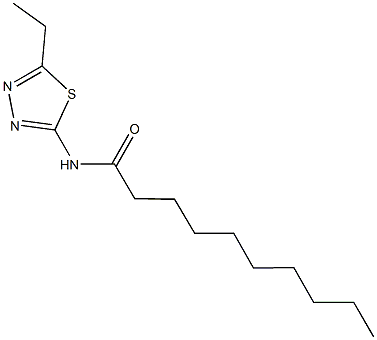 N-(5-ethyl-1,3,4-thiadiazol-2-yl)decanamide Struktur