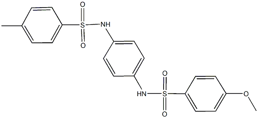 4-methoxy-N-(4-{[(4-methylphenyl)sulfonyl]amino}phenyl)benzenesulfonamide Struktur