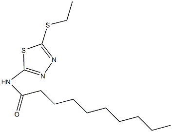 N-[5-(ethylsulfanyl)-1,3,4-thiadiazol-2-yl]decanamide Struktur