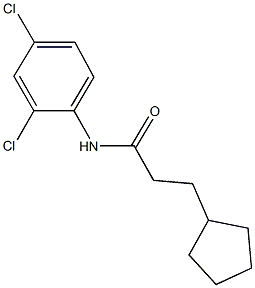 3-cyclopentyl-N-(2,4-dichlorophenyl)propanamide Struktur