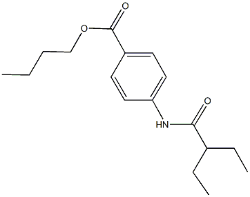 butyl 4-[(2-ethylbutanoyl)amino]benzoate Struktur