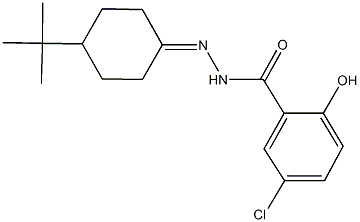 N'-(4-tert-butylcyclohexylidene)-5-chloro-2-hydroxybenzohydrazide Struktur