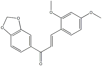 1-(1,3-benzodioxol-5-yl)-3-(2,4-dimethoxyphenyl)-2-propen-1-one Struktur