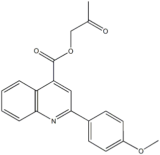 2-oxopropyl 2-(4-methoxyphenyl)-4-quinolinecarboxylate Struktur