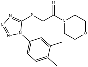 4-({[1-(3,4-dimethylphenyl)-1H-tetraazol-5-yl]sulfanyl}acetyl)morpholine Struktur