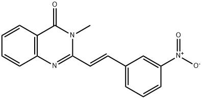 2-(2-{3-nitrophenyl}vinyl)-3-methyl-4(3H)-quinazolinone Struktur