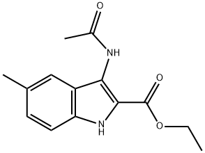 ethyl 3-(acetylamino)-5-methyl-1H-indole-2-carboxylate Struktur