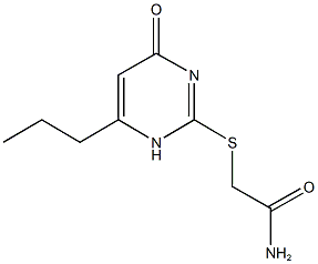 2-[(4-oxo-6-propyl-1,4-dihydro-2-pyrimidinyl)sulfanyl]acetamide Struktur