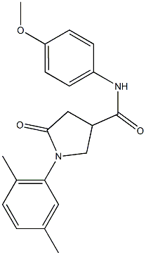 1-(2,5-dimethylphenyl)-N-(4-methoxyphenyl)-5-oxo-3-pyrrolidinecarboxamide Struktur