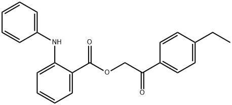 2-(4-ethylphenyl)-2-oxoethyl 2-anilinobenzoate Struktur