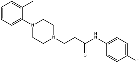 N-(4-fluorophenyl)-3-[4-(2-methylphenyl)piperazin-1-yl]propanamide Struktur