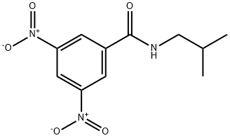 3,5-bisnitro-N-(2-methylpropyl)benzamide Struktur