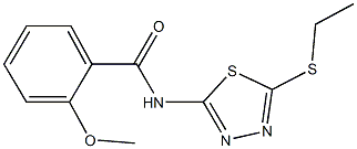 N-[5-(ethylsulfanyl)-1,3,4-thiadiazol-2-yl]-2-methoxybenzamide Struktur