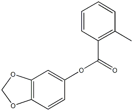 1,3-benzodioxol-5-yl 2-methylbenzoate Struktur