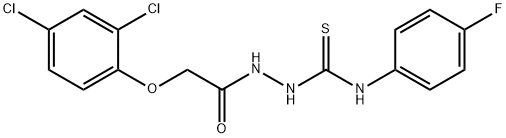 2-[(2,4-dichlorophenoxy)acetyl]-N-(4-fluorophenyl)hydrazinecarbothioamide Struktur