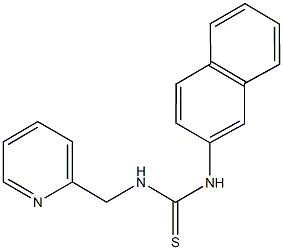 N-(2-naphthyl)-N'-(2-pyridinylmethyl)thiourea Struktur