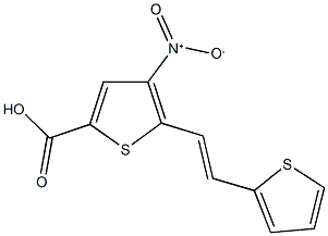 4-nitro-5-[2-(2-thienyl)vinyl]-2-thiophenecarboxylic acid Struktur