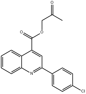 2-oxopropyl 2-(4-chlorophenyl)-4-quinolinecarboxylate Struktur