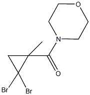 4-[(2,2-dibromo-1-methylcyclopropyl)carbonyl]morpholine Struktur