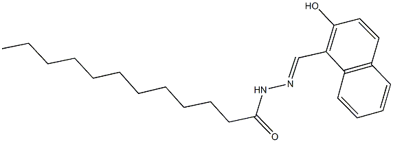 N'-[(2-hydroxy-1-naphthyl)methylene]dodecanohydrazide Struktur