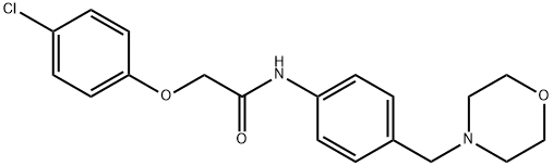 2-(4-chlorophenoxy)-N-[4-(morpholin-4-ylmethyl)phenyl]acetamide Struktur