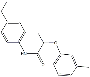 N-(4-ethylphenyl)-2-(3-methylphenoxy)propanamide Struktur