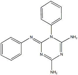 1-phenyl-6-(phenylimino)-1,6-dihydro-1,3,5-triazine-2,4-diamine Struktur