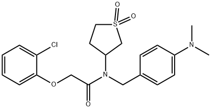 2-(2-chlorophenoxy)-N-[4-(dimethylamino)benzyl]-N-(1,1-dioxidotetrahydro-3-thienyl)acetamide Struktur