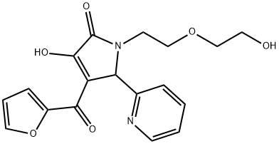 4-(2-furoyl)-3-hydroxy-1-[2-(2-hydroxyethoxy)ethyl]-5-(2-pyridinyl)-1,5-dihydro-2H-pyrrol-2-one Struktur