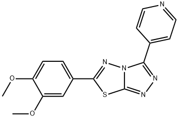 6-(3,4-dimethoxyphenyl)-3-(4-pyridinyl)[1,2,4]triazolo[3,4-b][1,3,4]thiadiazole Struktur