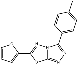 6-(2-furyl)-3-(4-methylphenyl)[1,2,4]triazolo[3,4-b][1,3,4]thiadiazole Struktur