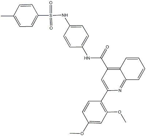 2-(2,4-dimethoxyphenyl)-N-(4-{[(4-methylphenyl)sulfonyl]amino}phenyl)-4-quinolinecarboxamide Struktur