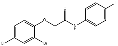 2-(2-bromo-4-chlorophenoxy)-N-(4-fluorophenyl)acetamide Struktur