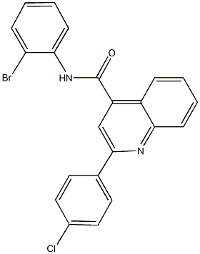 N-(2-bromophenyl)-2-(4-chlorophenyl)-4-quinolinecarboxamide Struktur