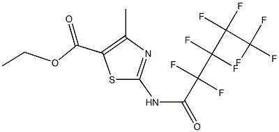 ethyl 4-methyl-2-[(2,2,3,3,4,4,5,5,5-nonafluoropentanoyl)amino]-1,3-thiazole-5-carboxylate Struktur