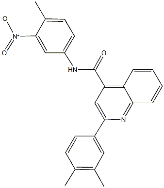 2-(3,4-dimethylphenyl)-N-{3-nitro-4-methylphenyl}-4-quinolinecarboxamide Struktur