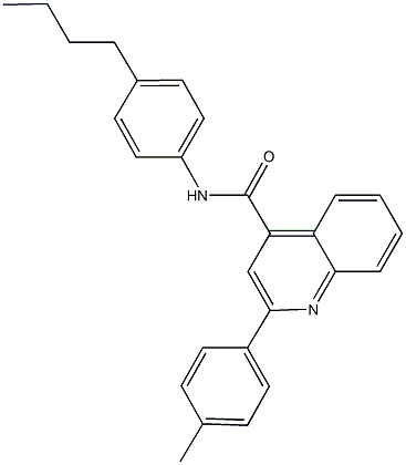 N-(4-butylphenyl)-2-(4-methylphenyl)-4-quinolinecarboxamide Struktur