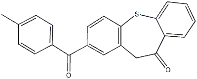 2-(4-methylbenzoyl)dibenzo[b,f]thiepin-10(11H)-one Struktur